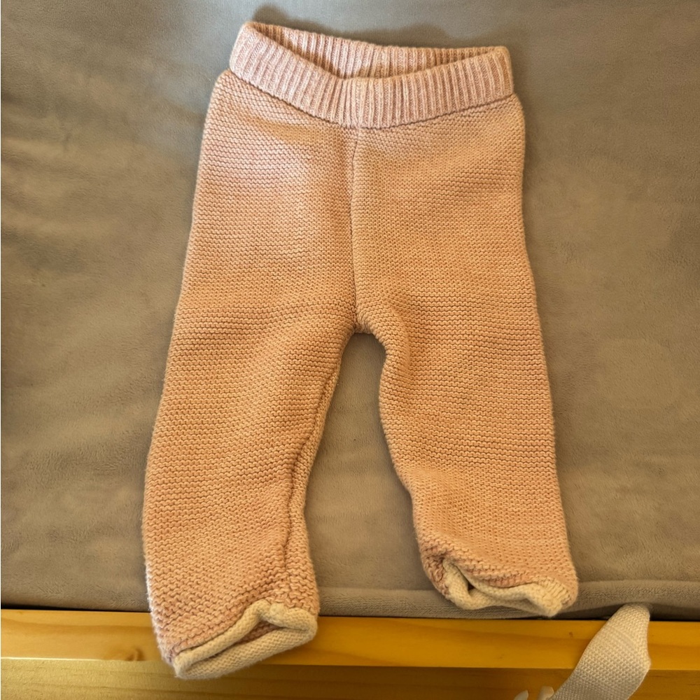 Cozy Pink Knit Kids Bottoms